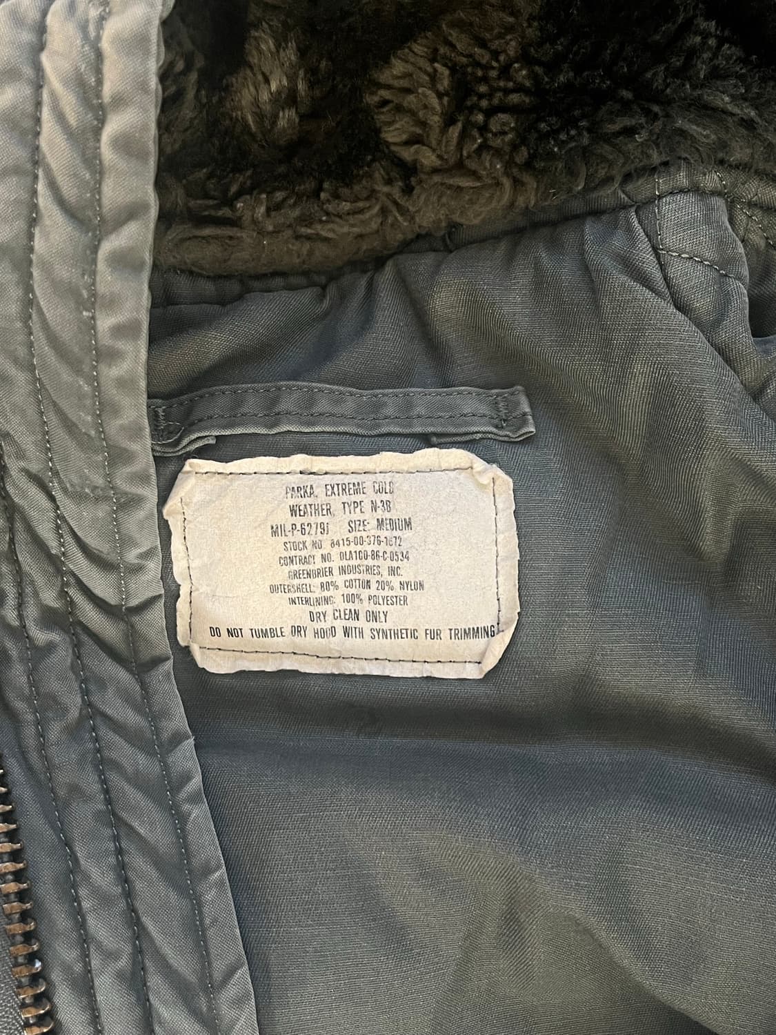 오리지널 미군 파카 상품이미지2