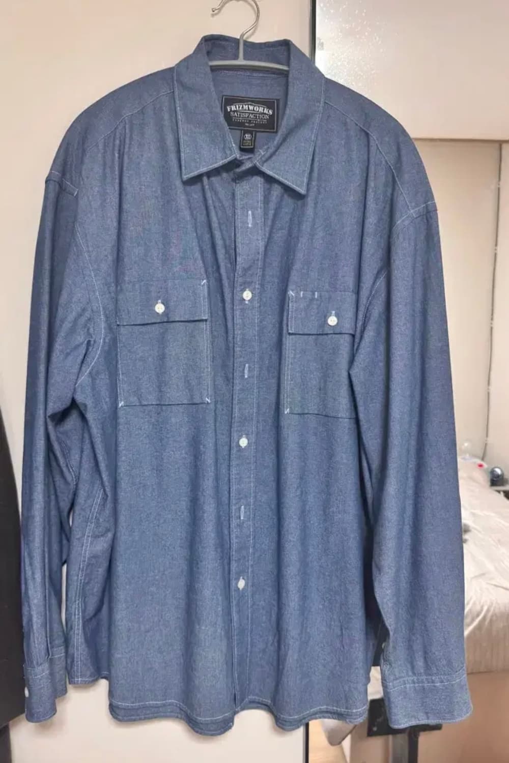 [XL] 프리즘웍스 샴브레이 셔츠 - 1회착 상품이미지1