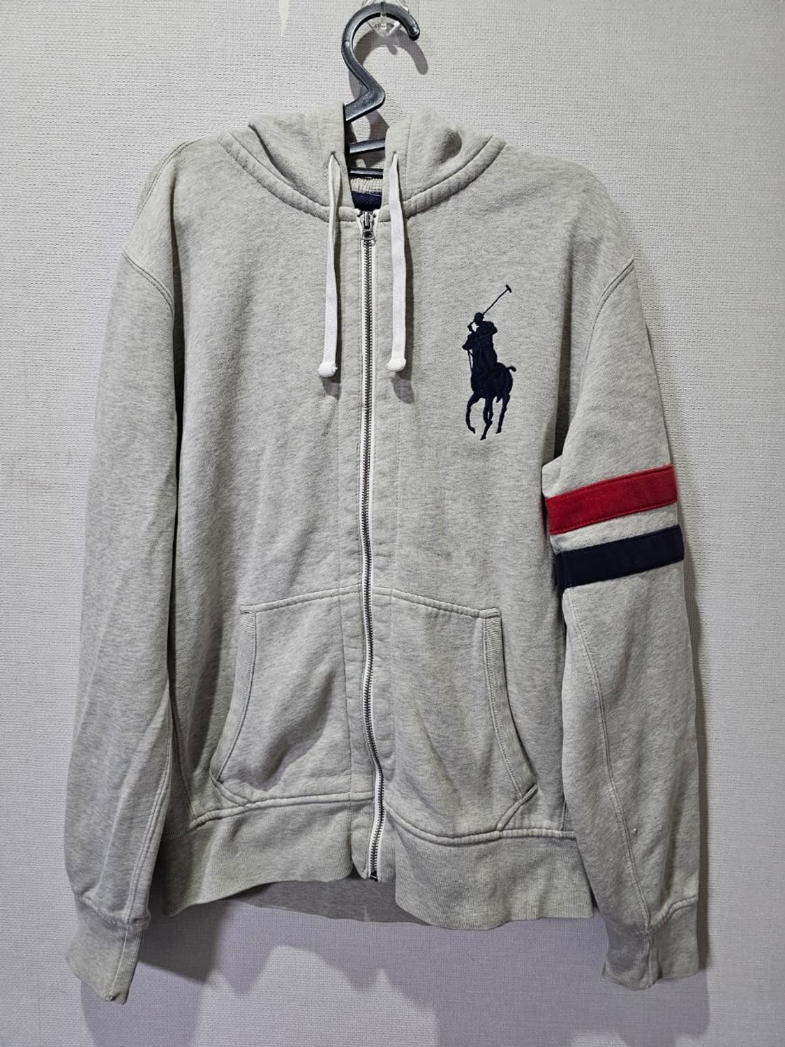 폴로 POLO 빅포니 그레이 후드집업 100~105 L~XL 상품이미지1