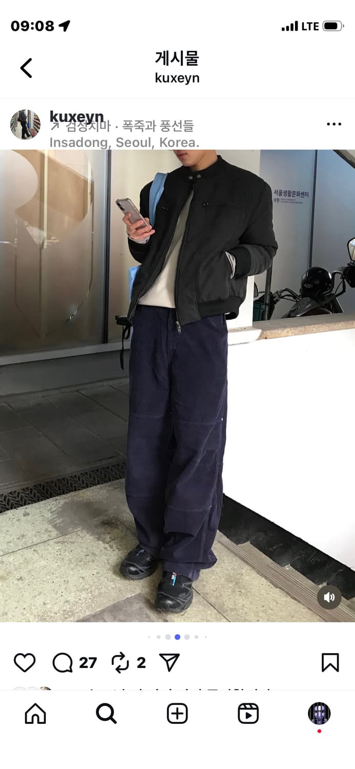 패딩 붐버 라이더 자켓 아우터 상품이미지2