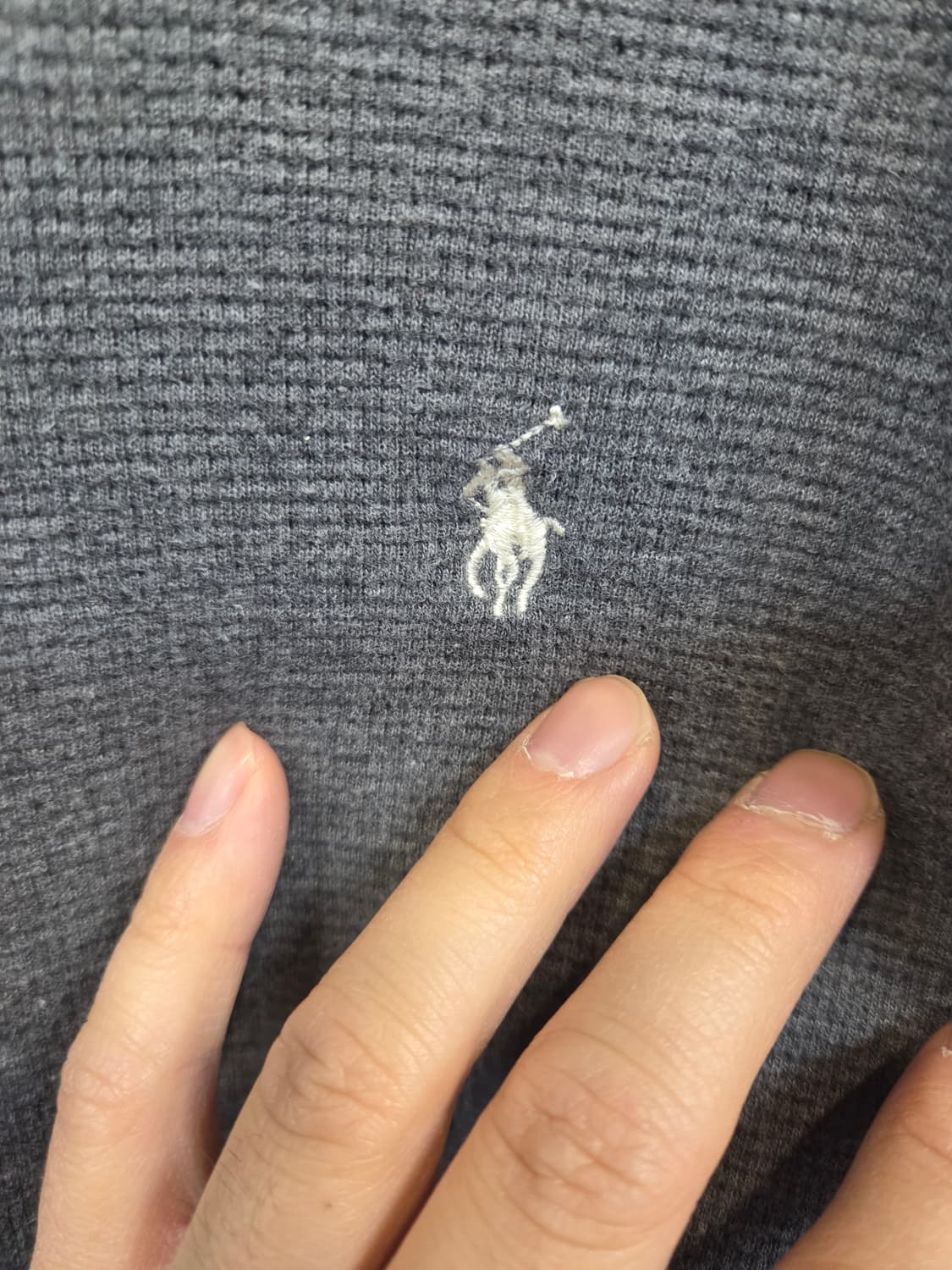 폴로랄프로렌 화이트포니 와플 긴팔 그레이 Lg 상품이미지5