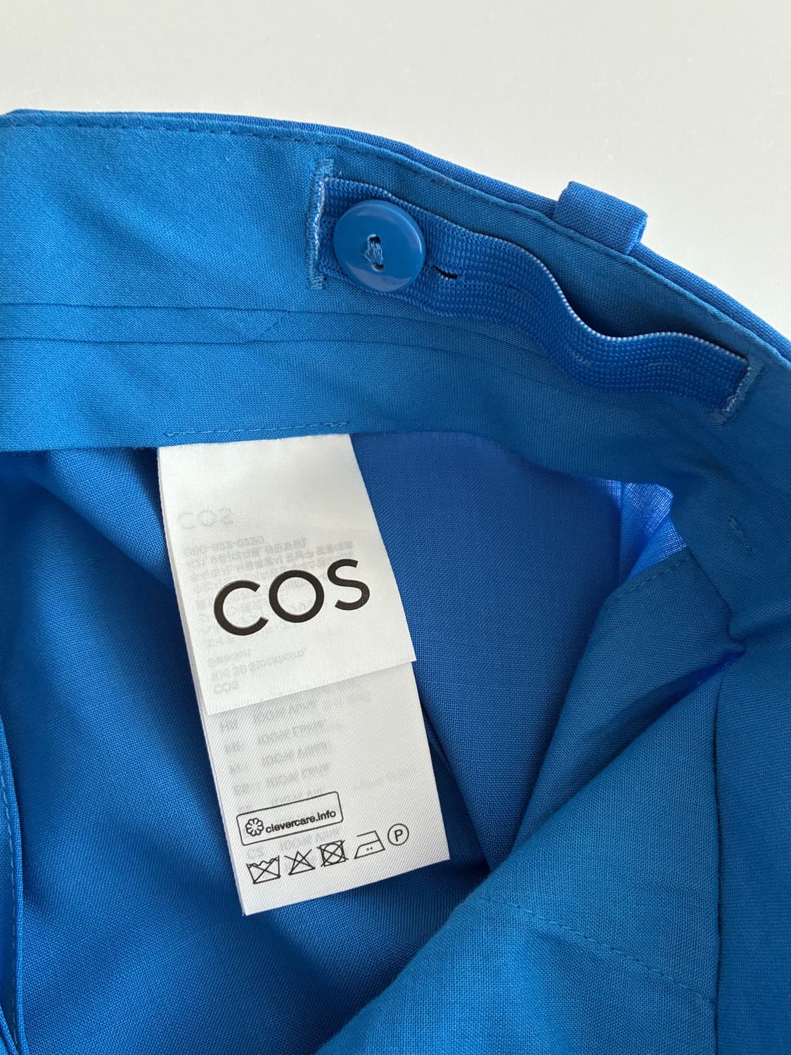 36) 코스 COS 와이드 레그 플리츠 트라우저 블루 상품이미지6