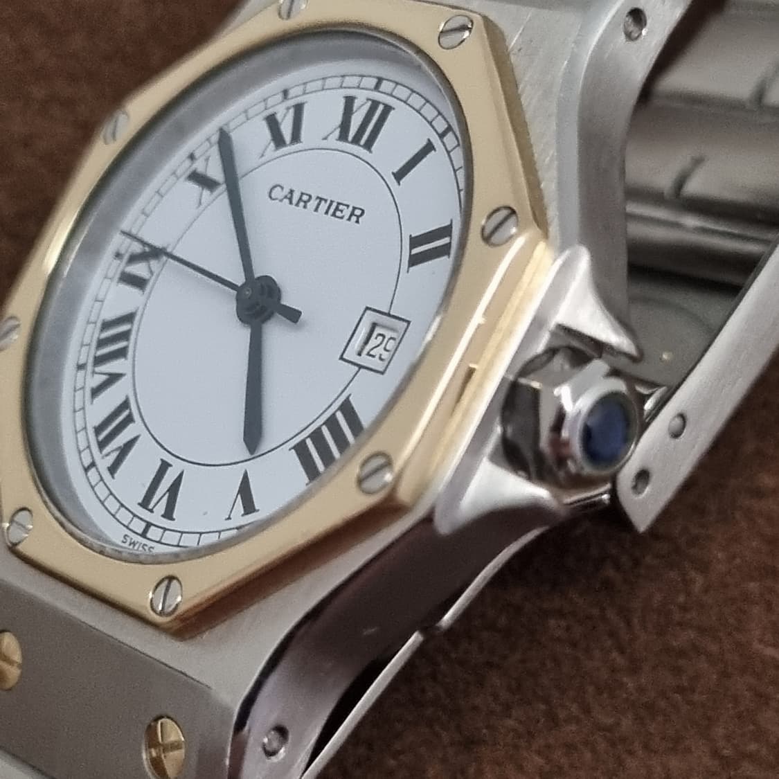 까르띠에 산토스 90s 18K 오토메틱 30mm 시계 상품이미지3