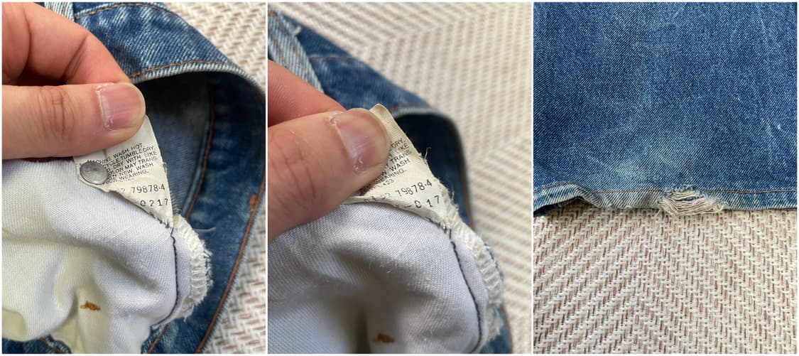 90s usa 탈론지퍼 오렌지 탭 리바이스517 데님팬츠  J03302 상품이미지9