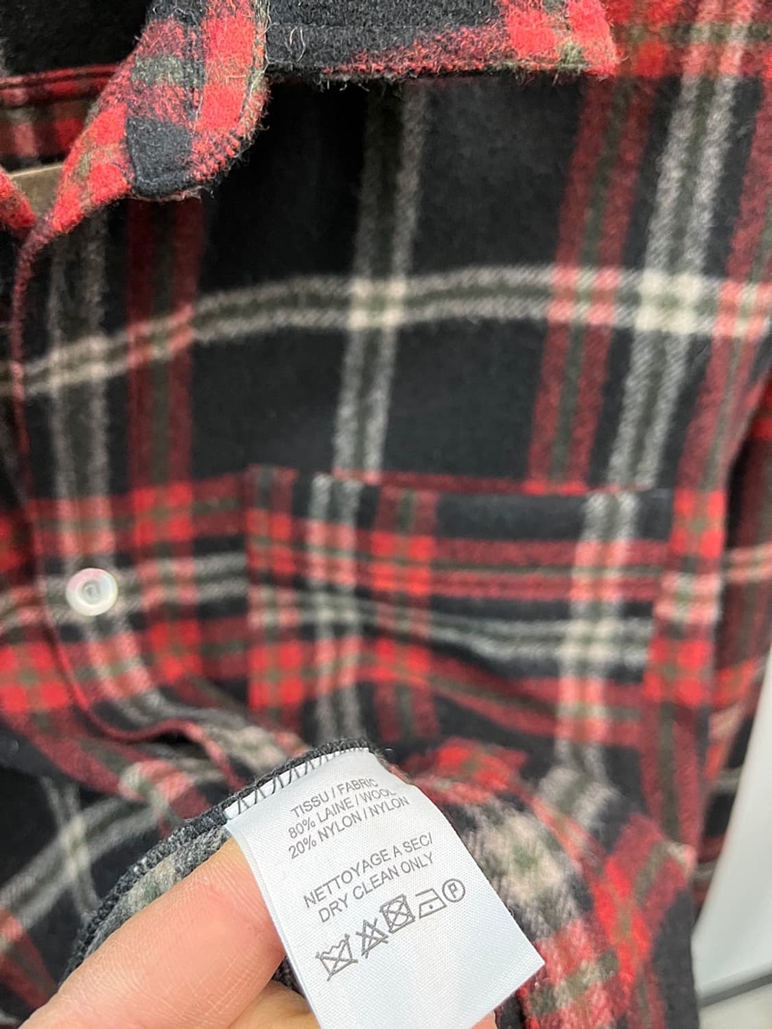 95-100) 아페세 플란넬 체크셔츠  상품이미지6