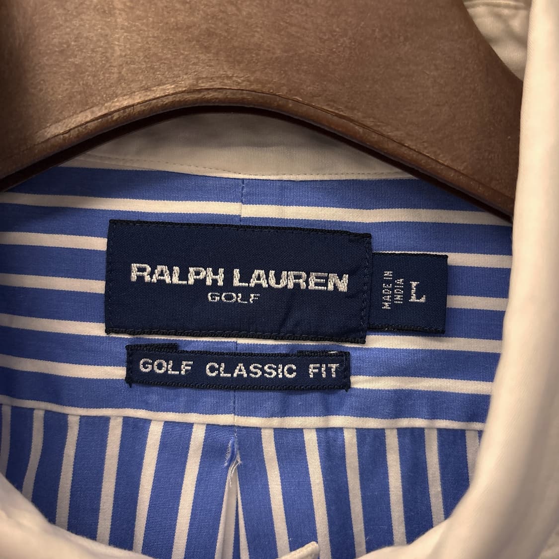 90s 랄프로렌 골프 클래식핏 화이트카라 스트라이프 셔츠 N1099 상품이미지8