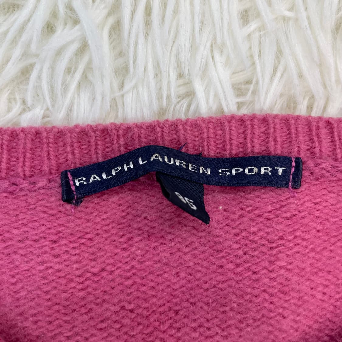 폴로 랄프로렌 포니 로고 라운드 가디건 니트 핑크 상품이미지4