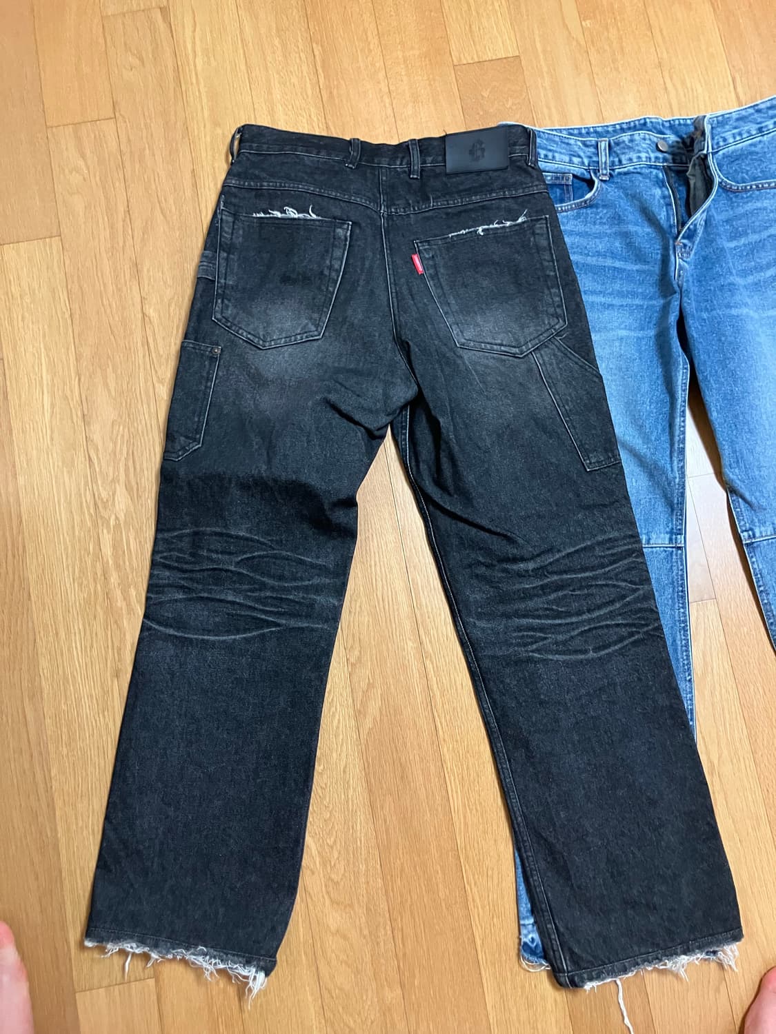 [일괄판매] 블랙아웃 카펜터 데님, 연청 포인트데님 상품이미지2