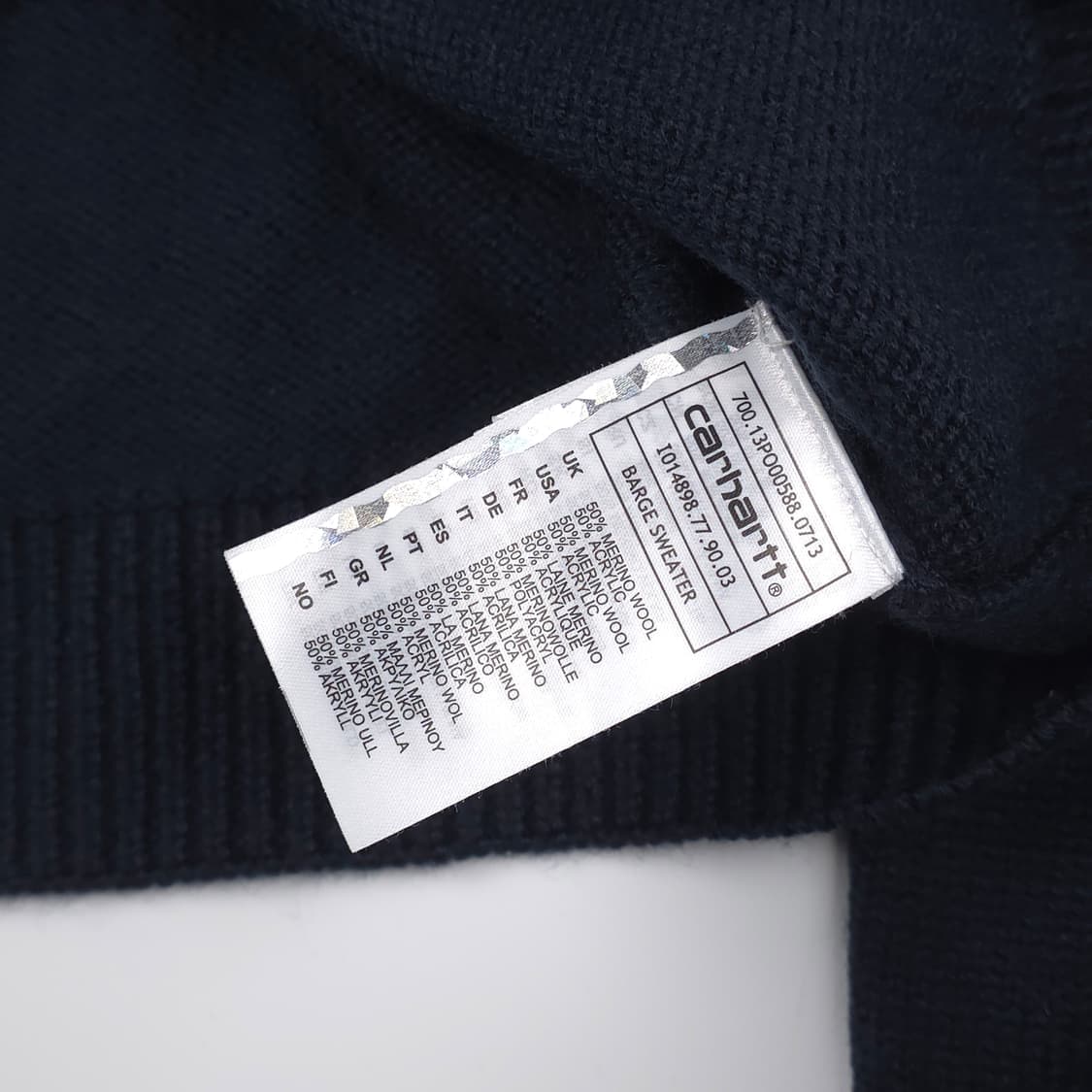 칼하트 포켓 엘보패치 메리노울 니트 네이비 (S) 상품이미지5