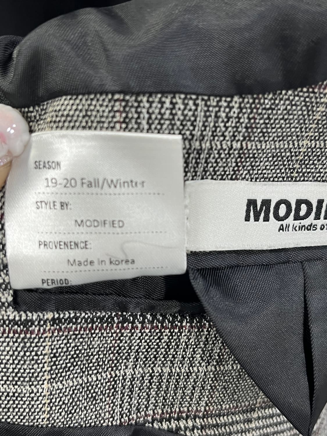 모디파이드 체크 블레이저 L사이즈 상품이미지4