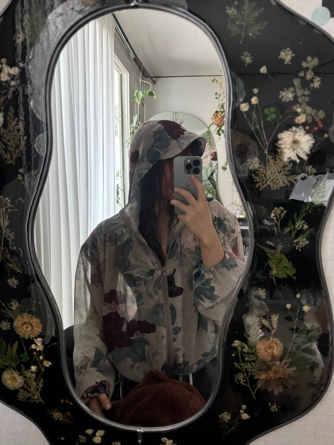 한땀한땀 호접도 쉬폰 점퍼 M 상품이미지1