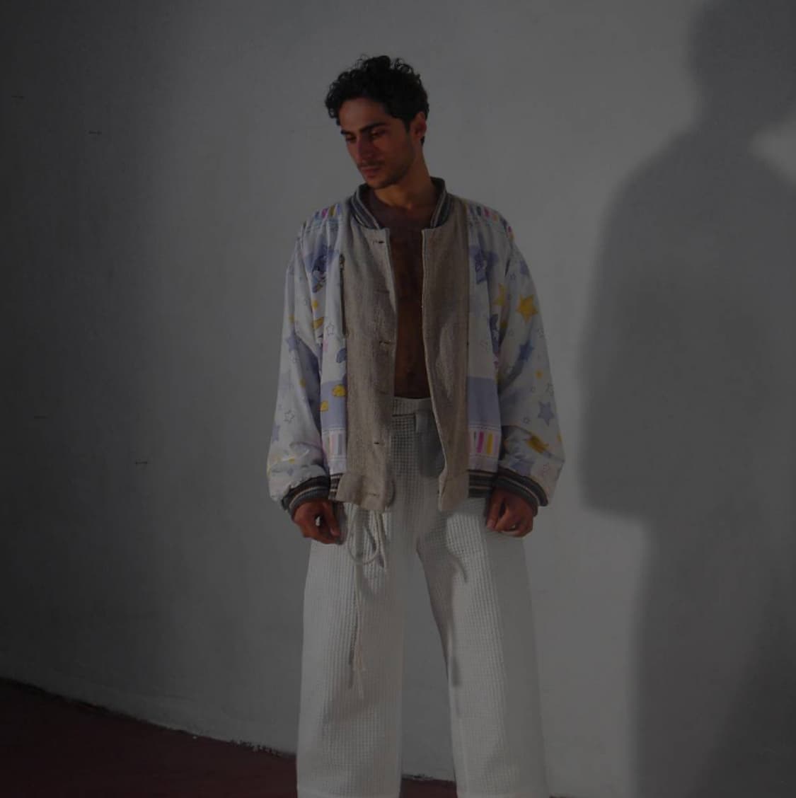 os) polyhedron 폴리헤드론 디스트레스드 오버 사이즈 봄버 자켓 상품이미지9