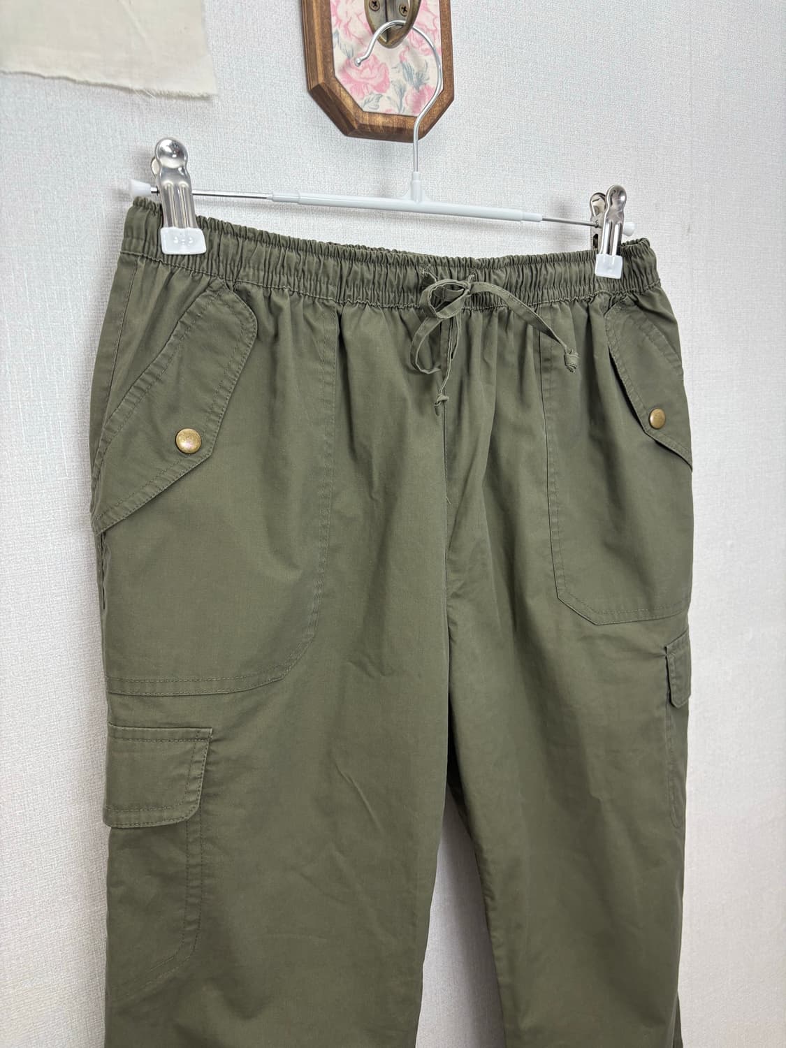 카키 레이스 7부 팬츠 상품이미지2