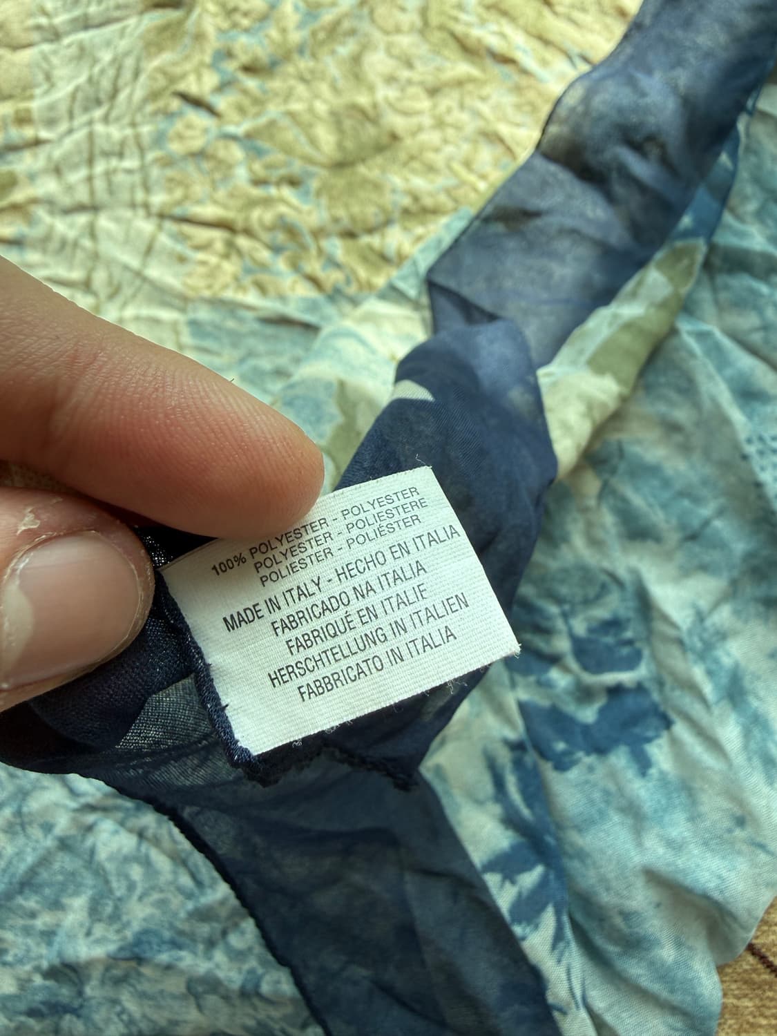 블루 패턴 스카프 상품이미지3