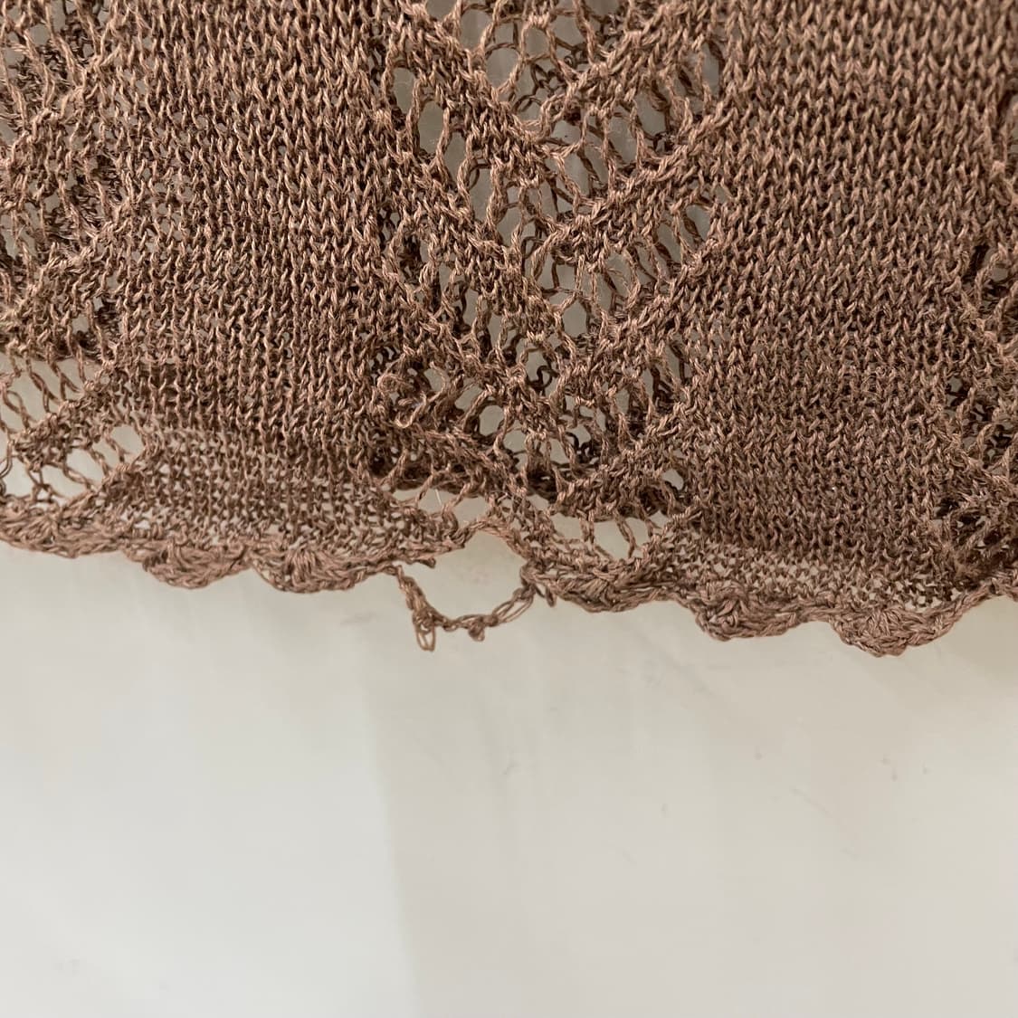 브라운 크로쉐 리본 니트 나시 보헤미안 페어리그런지 상품이미지6