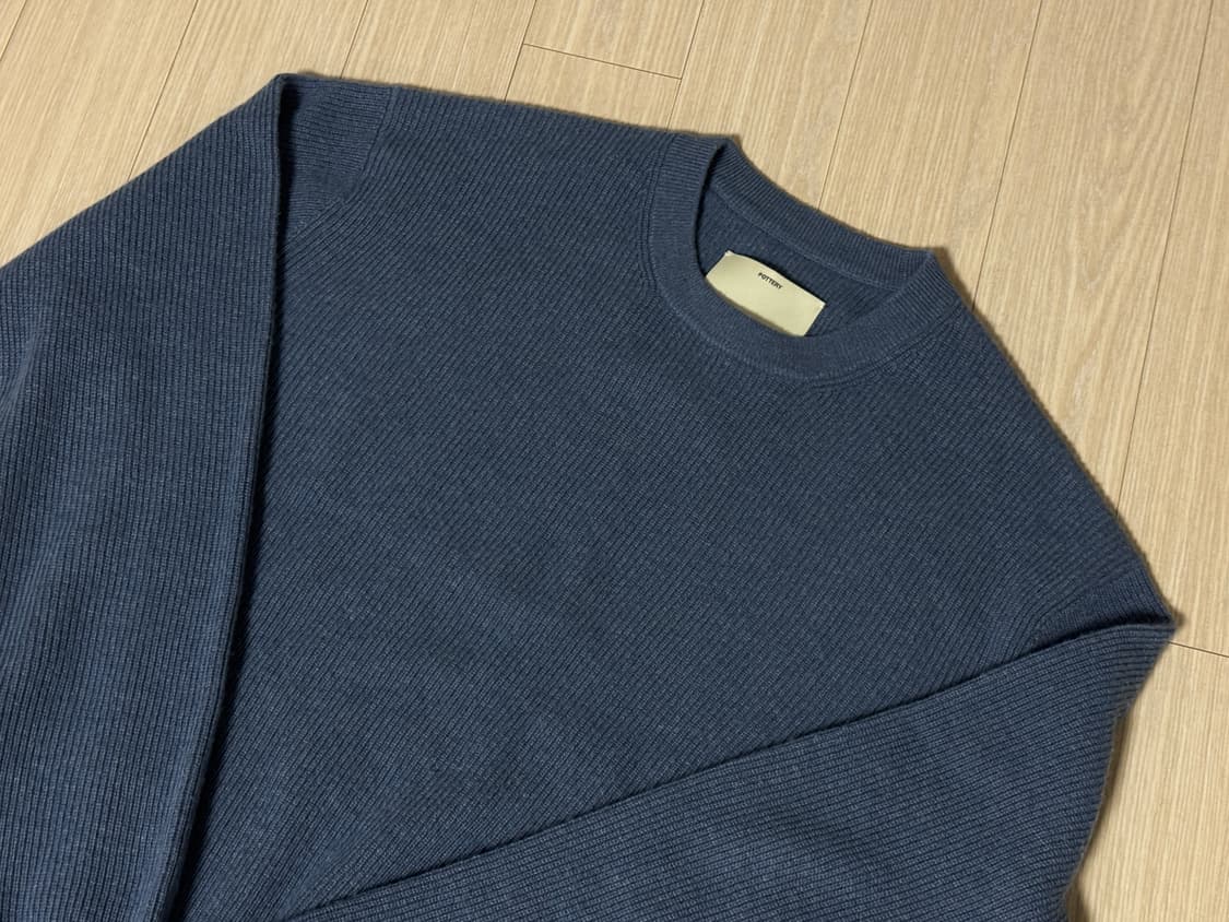 포터리/베이비 캐시미어 컴포트 크루넥 니트 딥레이크/1 상품이미지1