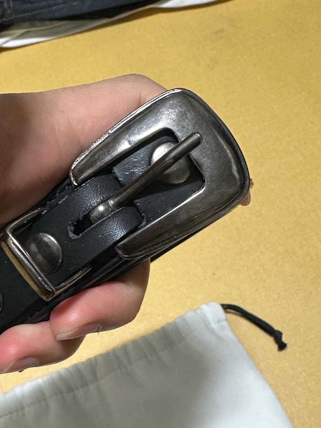 르메르 미니멀 웨스턴 벨트 블랙 민자가죽 95 상품이미지2