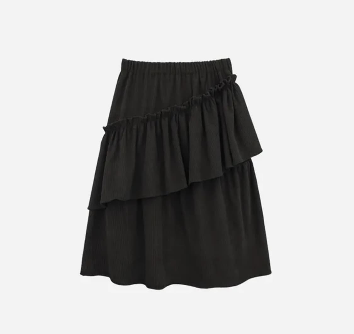 코듀로이 골덴 언발 캉캉 미디스커트 상품이미지1