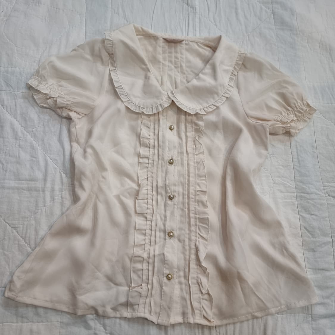 Amavel 아마벨 클래식 세일러 원피스 프릴 블라우스 SET 상품이미지5