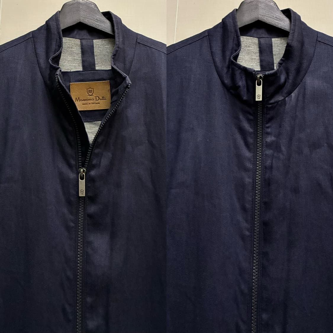 (L/100)마시모두띠 린넨 코튼 해링턴 봄버자켓 린넨자켓  마시모두띠  상품이미지3