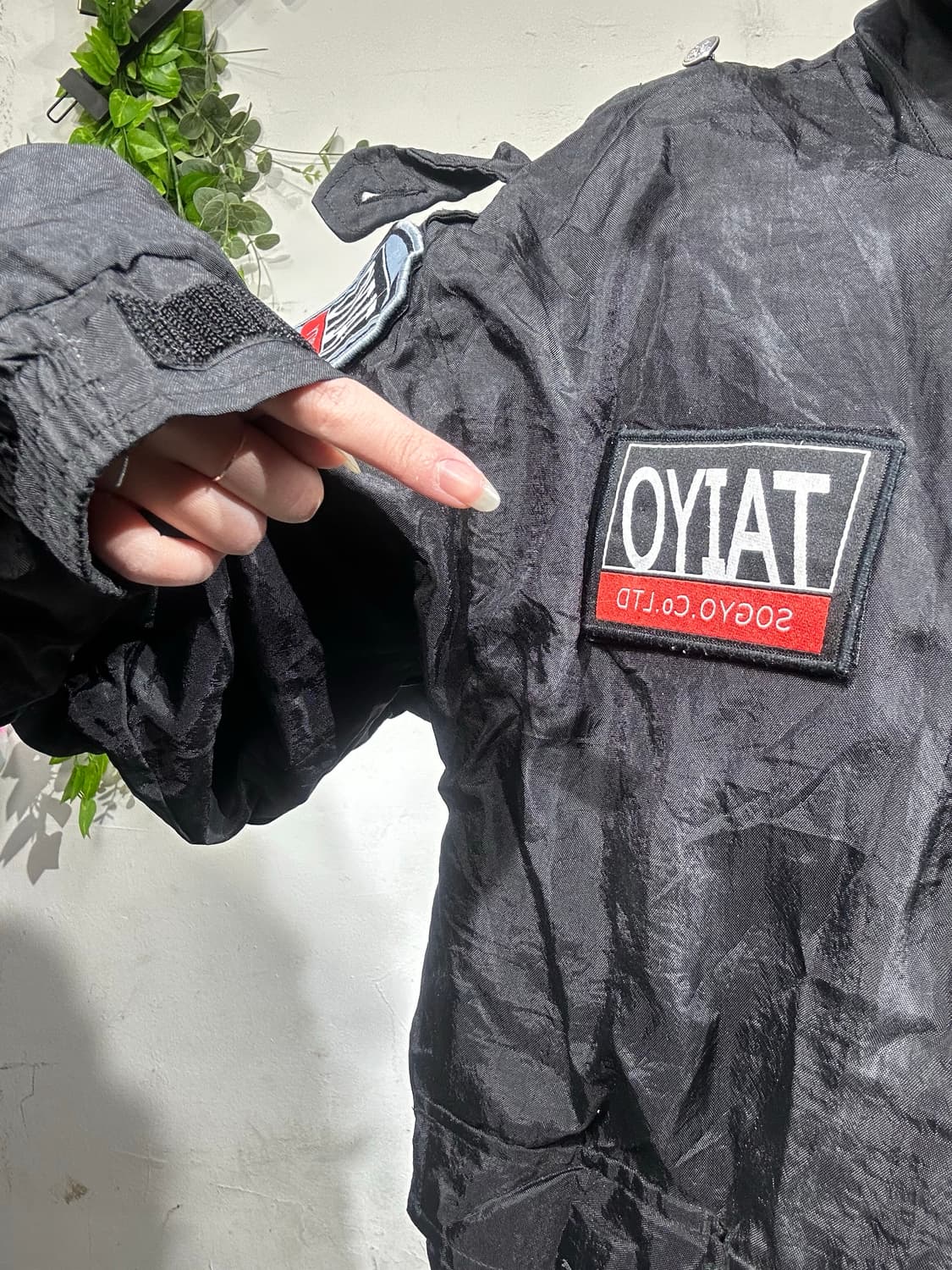 빈티지 블랙 레이싱 바람막이 자켓 L 상품이미지6