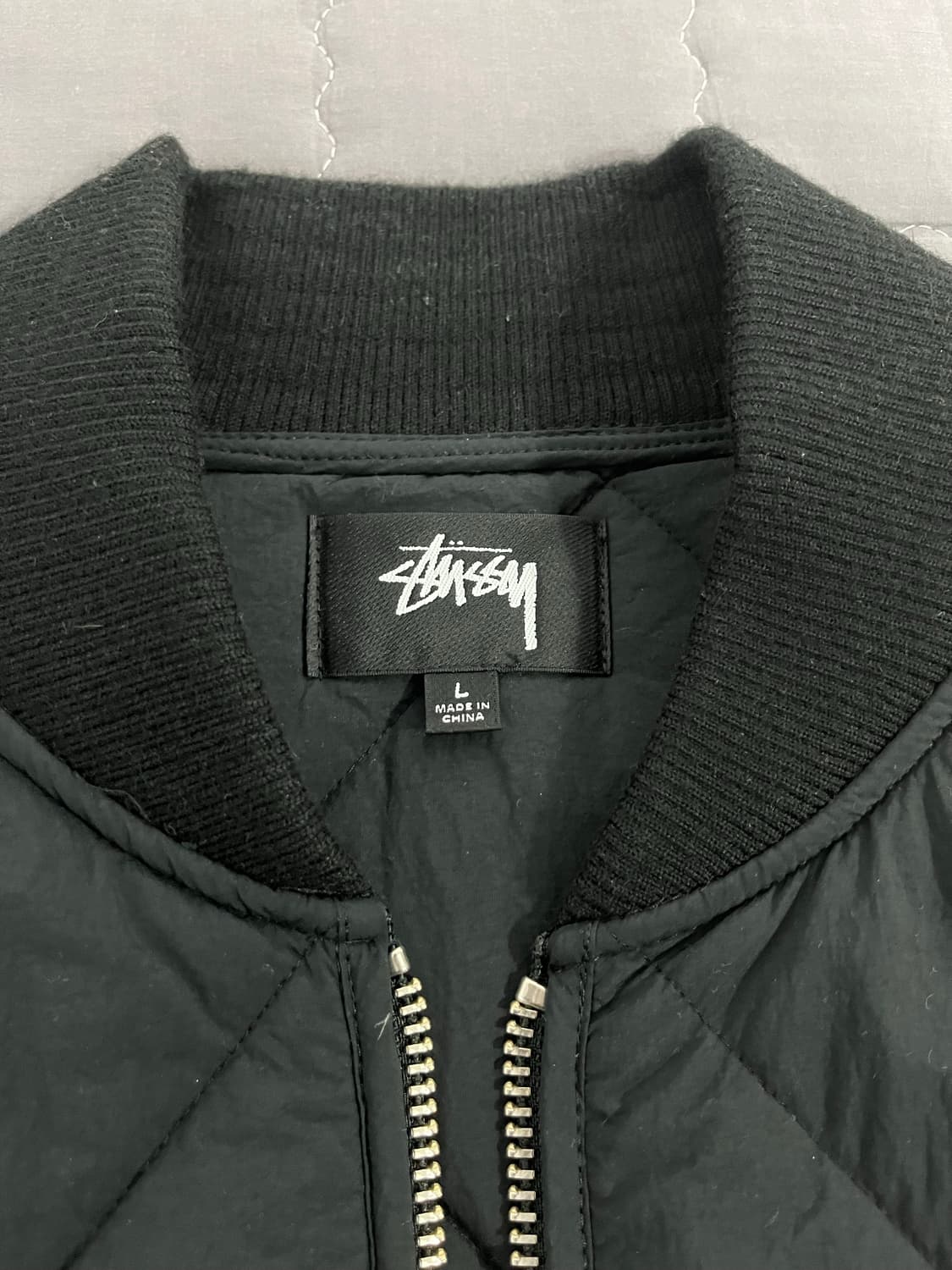 스투시 다이스 퀄티드 라이너 자켓 블랙 L 상품이미지3