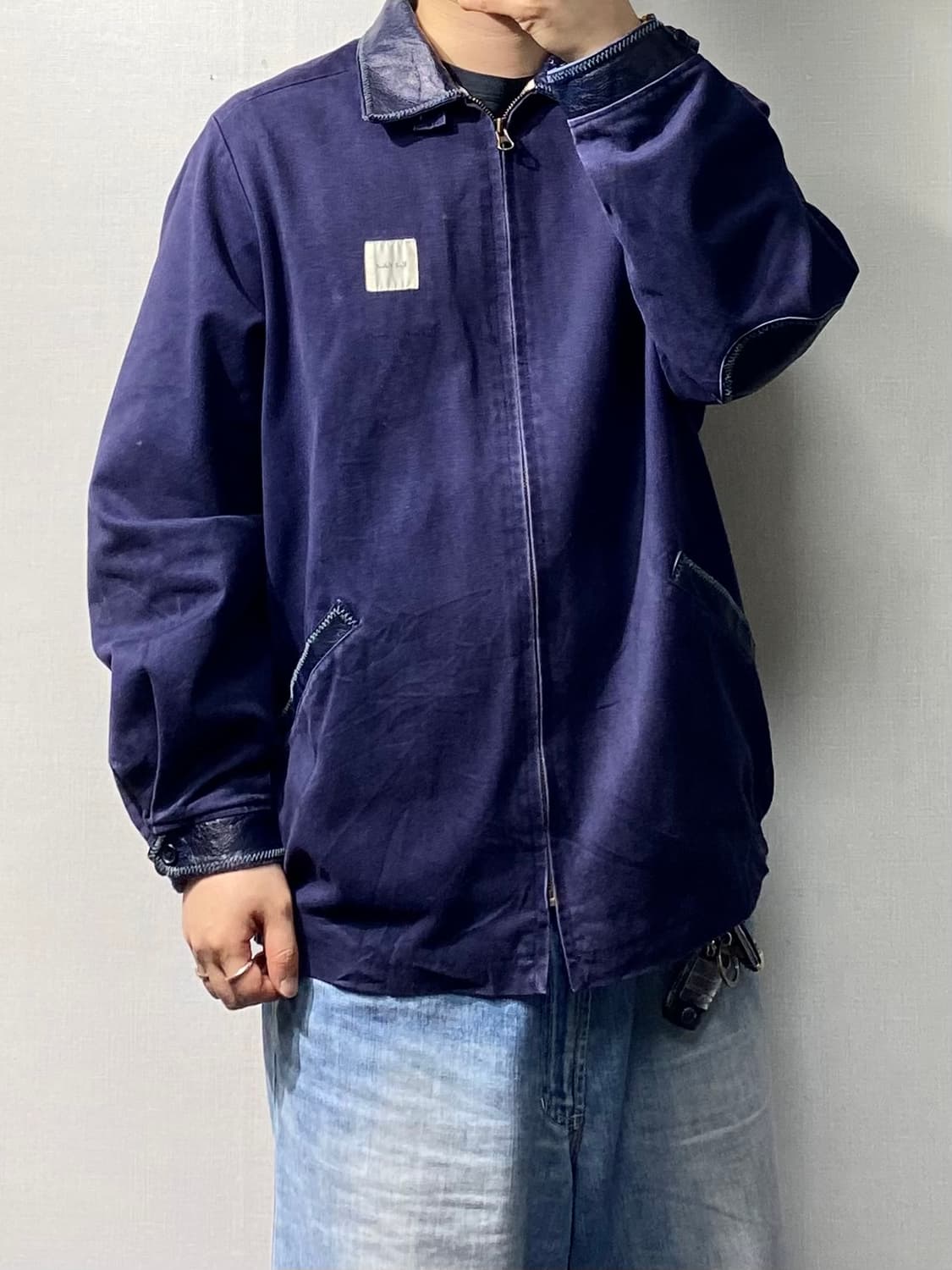 [M] 90s Karl Helmut 칼헬무트 아카이브 레더패치 워크자켓 상품이미지10