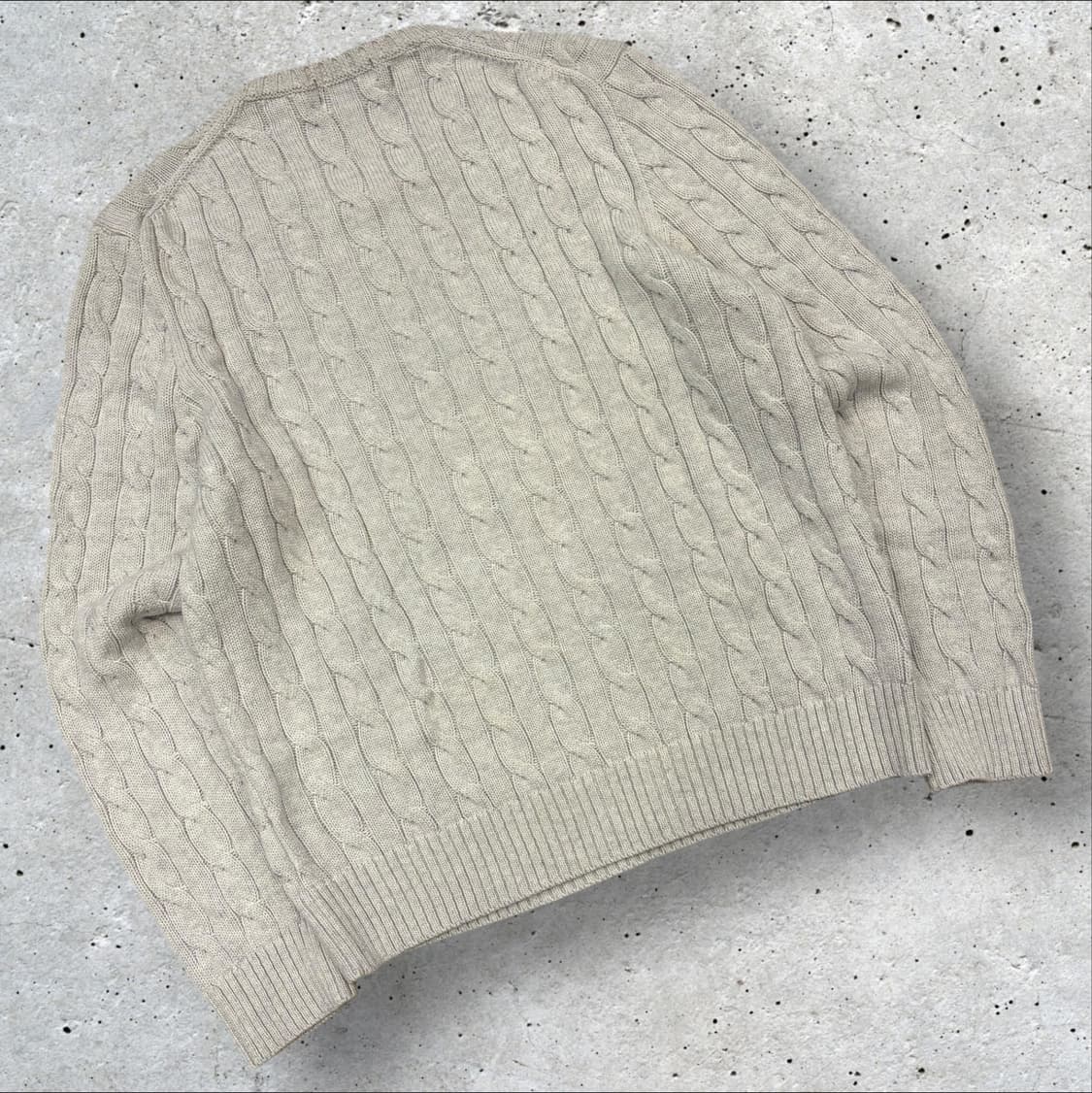 [L] 폴로 랄프로렌 케이블 니트 그레이 스웨터 D207 상품이미지2