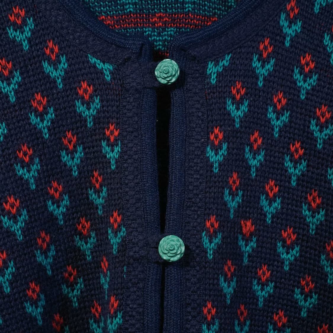 노르웨이 핸드메이드 플라워 버튼 가디건 상품이미지6