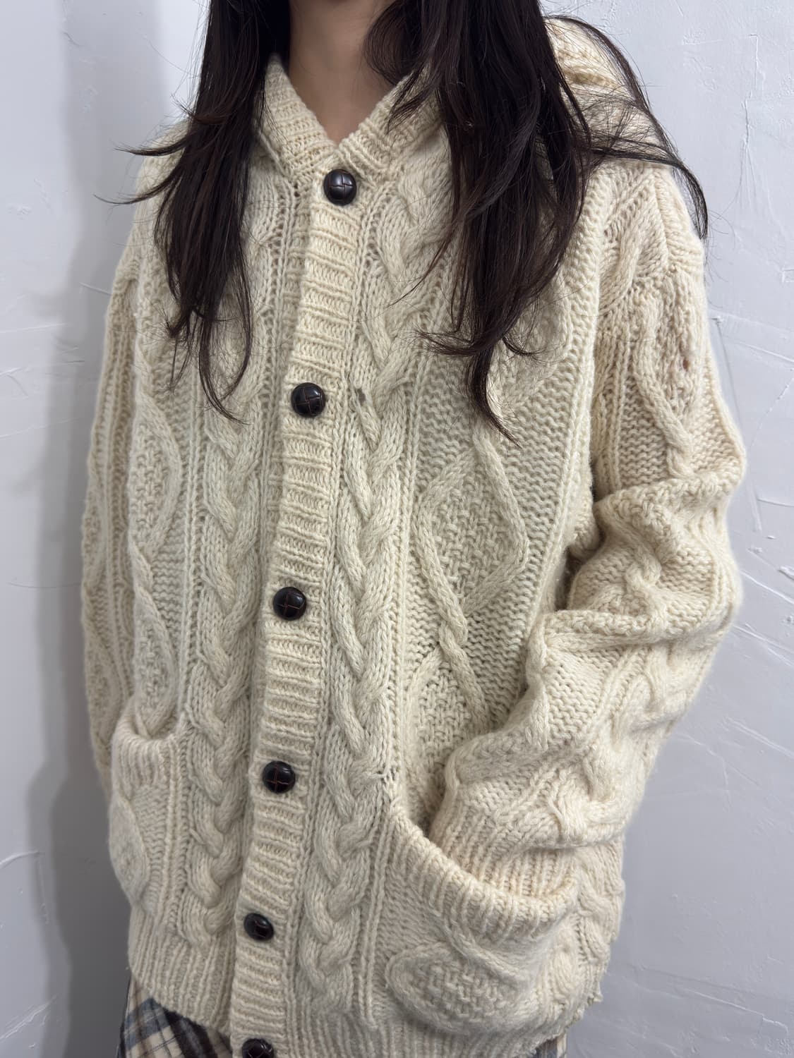 knit hood cardigan 상품이미지4