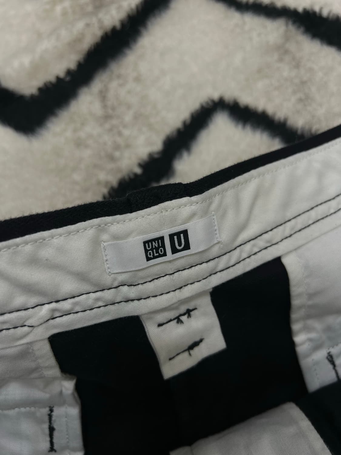 [34]유니클로U 코튼 와이드 팬츠/블랙 상품이미지3