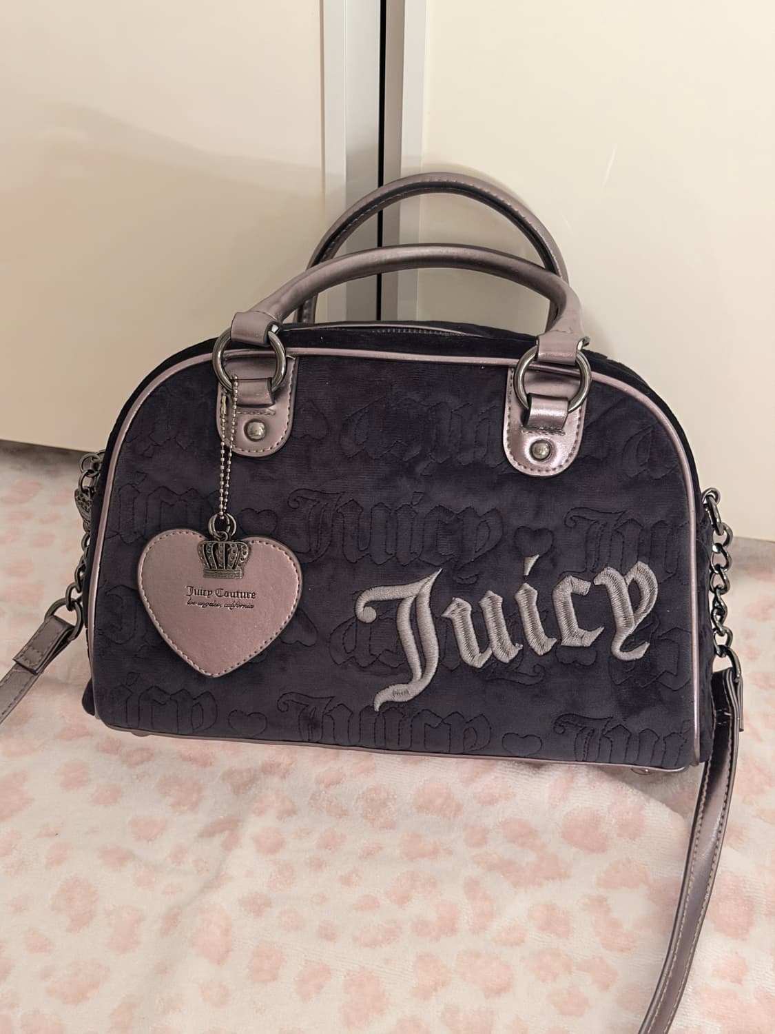 쥬시꾸뛰르 블랙하트 가방 빈티지 갸루 핀터깔 상품이미지1