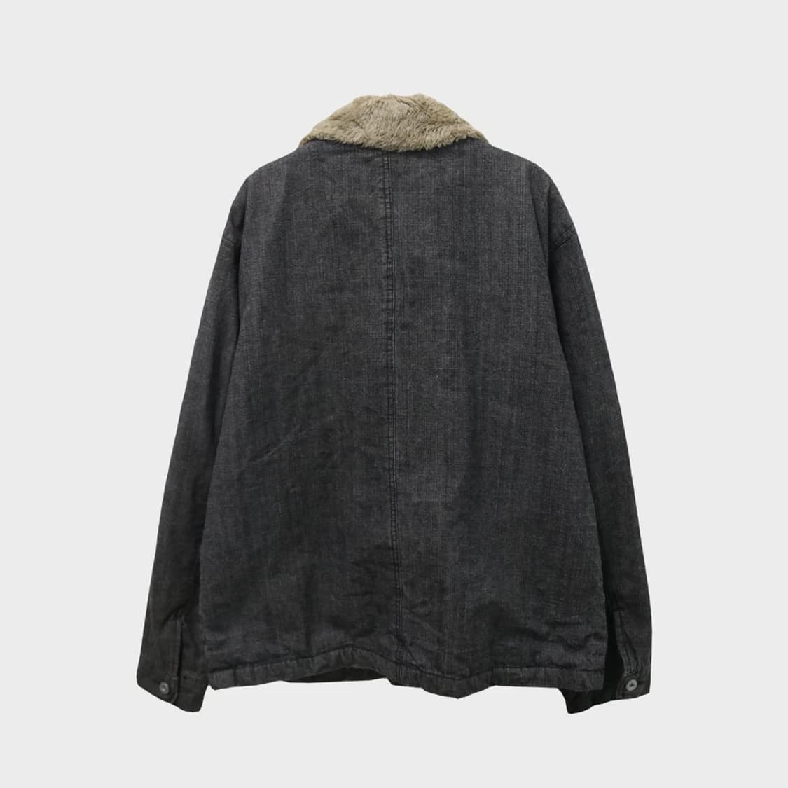 NEVER SEEN THING 안감 퍼 흑청 데님자켓 61889 상품이미지2