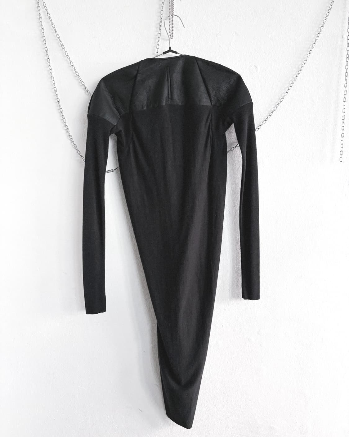 릭오웬스 릴리즈 레더 숄더 아머 드레이프 가디건 상품이미지6