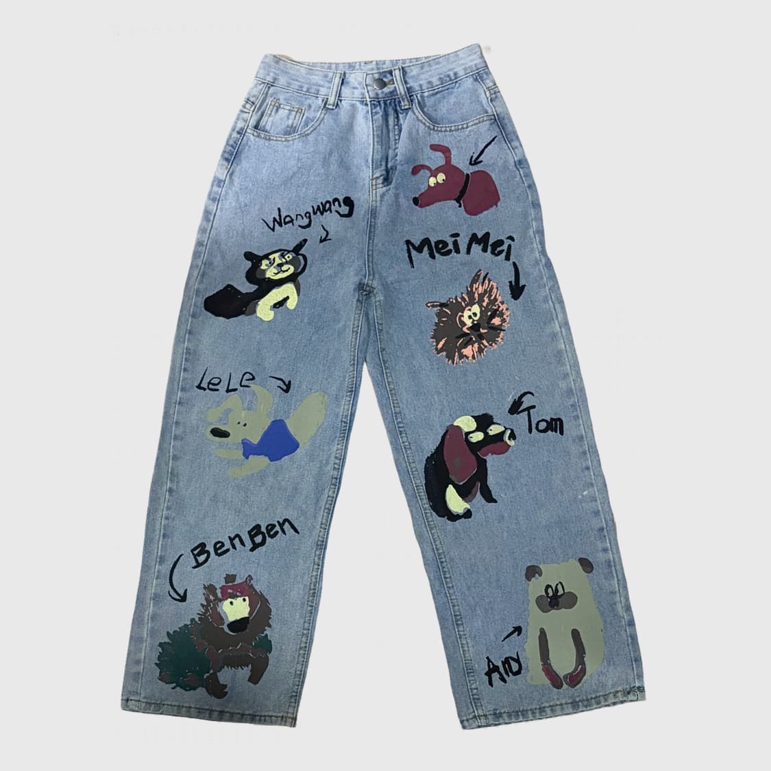 강아지패턴 데님 상품이미지1