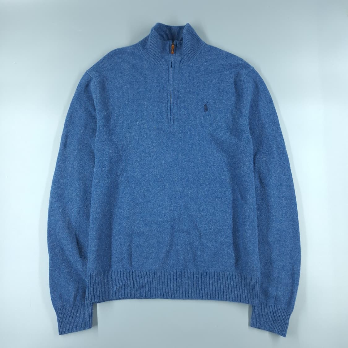 폴로랄프로렌 블루 블루포니 울100 모크넥 반집업 아노락 니트 L 상품이미지3