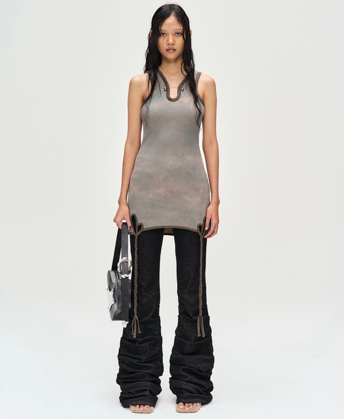 앤더슨벨 카모플라쥬 브레이디드 원피스 상품이미지1