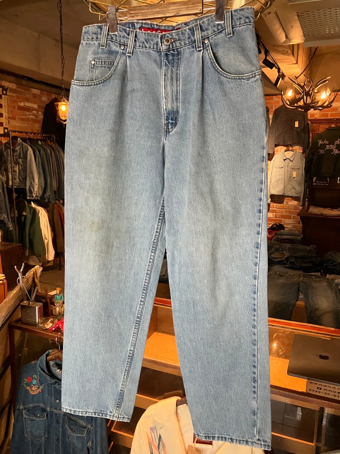 90s USA 빈티지 리바이스 실버탭 루즈핏 데님 팬츠 상품이미지2