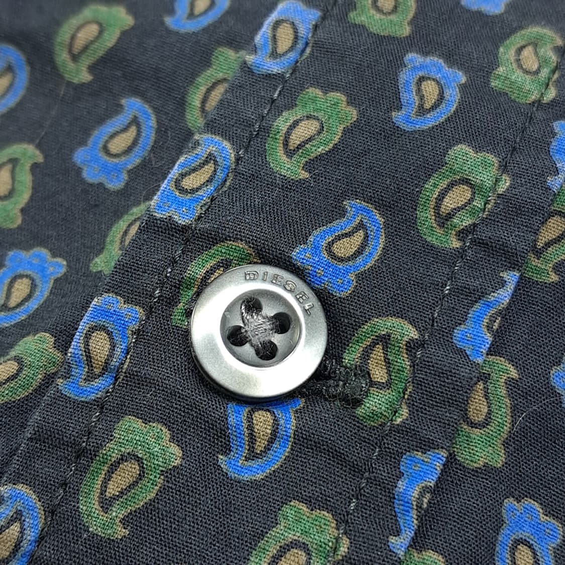 CL297 XL 디젤 인도산 페이즐리 블랙 셔츠 남방 상품이미지5