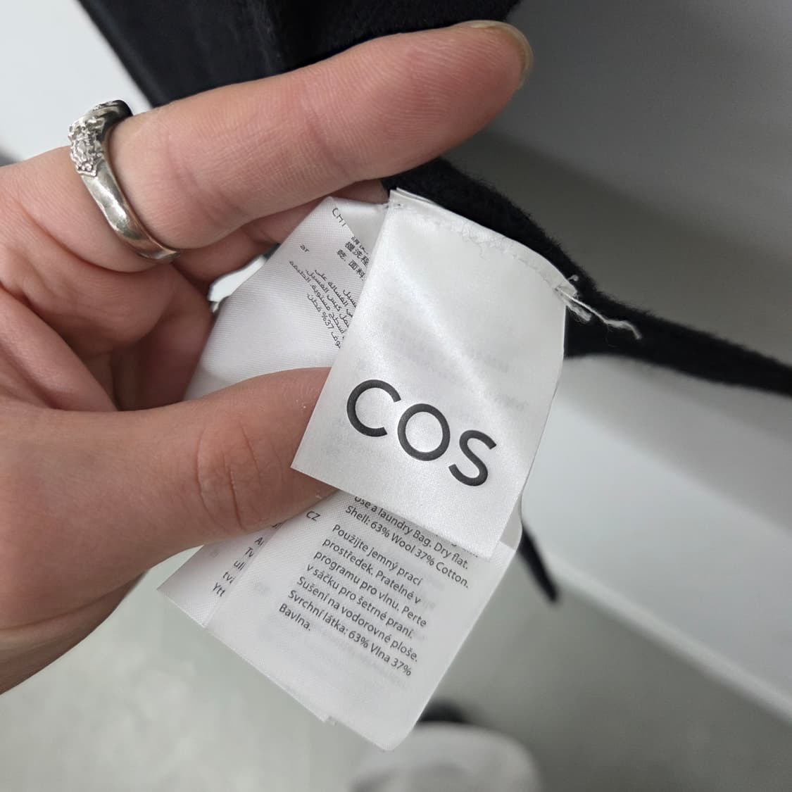 COS 블랙 골지 니트 롱 스커트 여성 L 상품이미지6