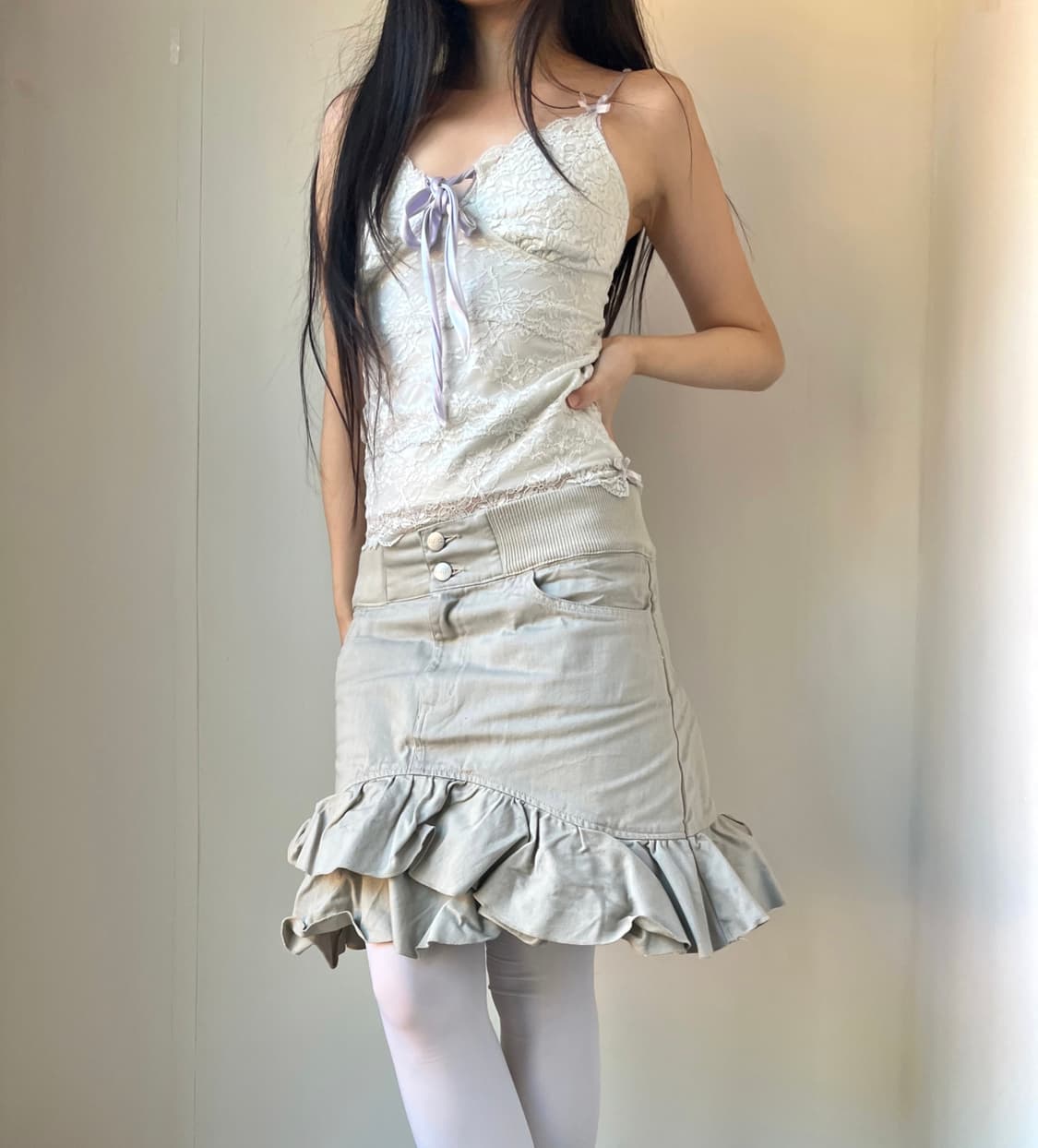 Balloon mute gray skirt 상품이미지5