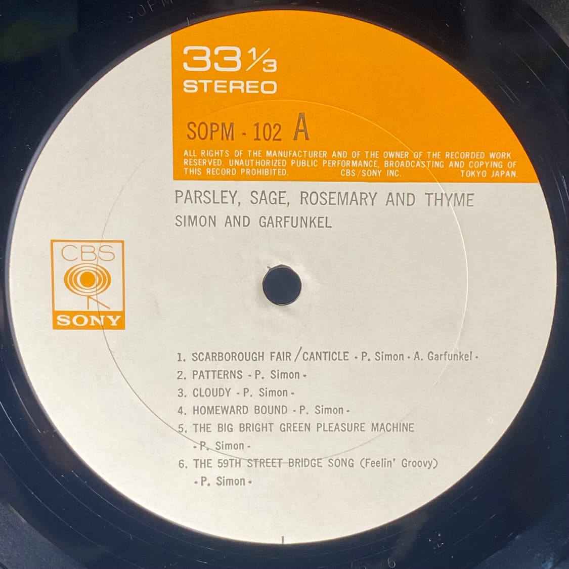 (중고LP-포크) Simon And Garfunkel -Parsley 상품이미지4