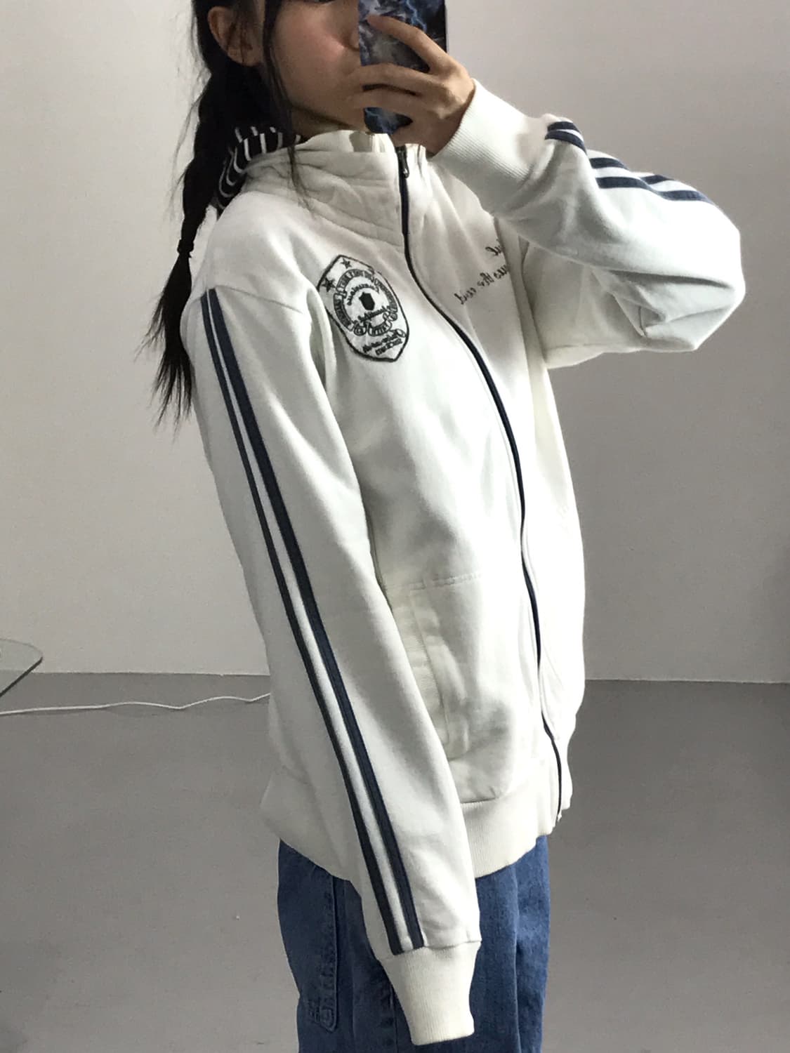 Jpn Kitsch White Cotton Zip Up 상품이미지3