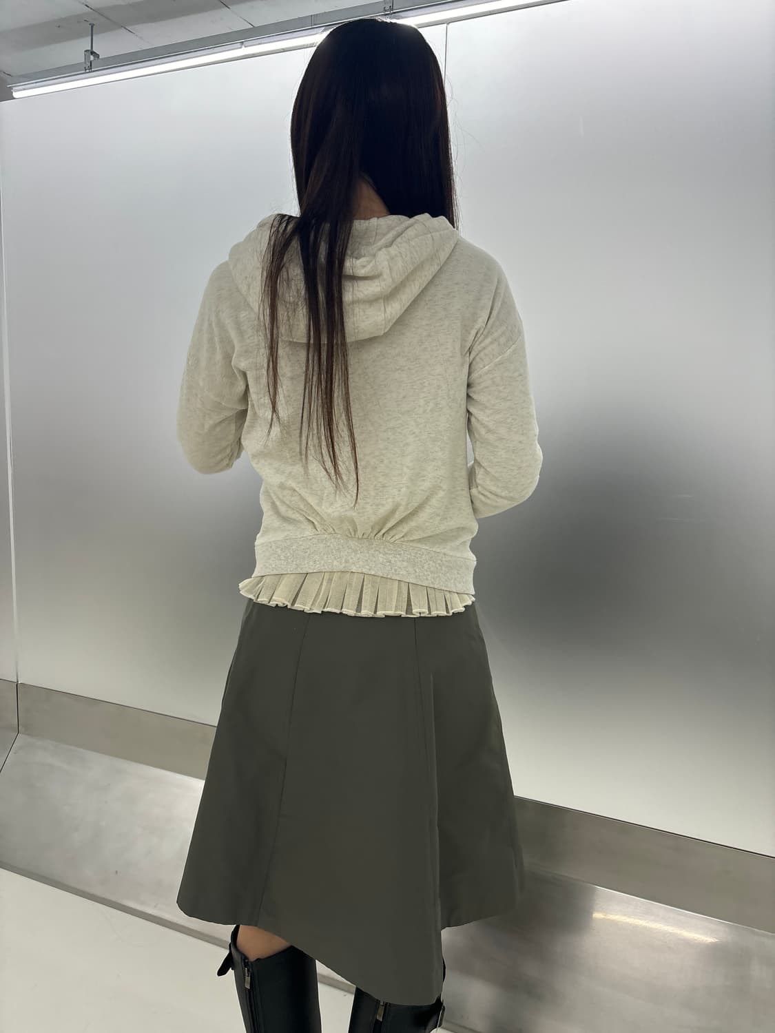 Jil sander navy mid skirt 상품이미지8