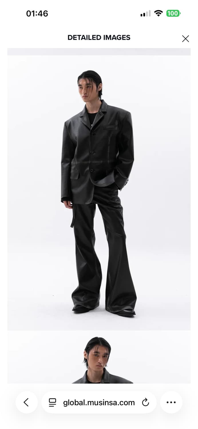 (구매) esc studio washing leather 블랙2size 상품이미지2