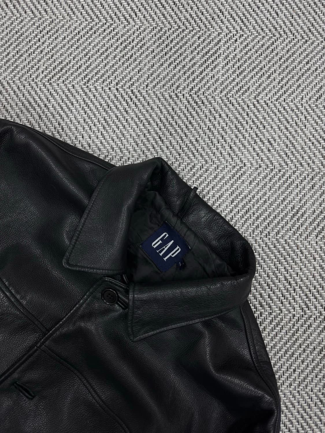 올드 갭 레더 카 코트 블랙 XL 상품이미지2