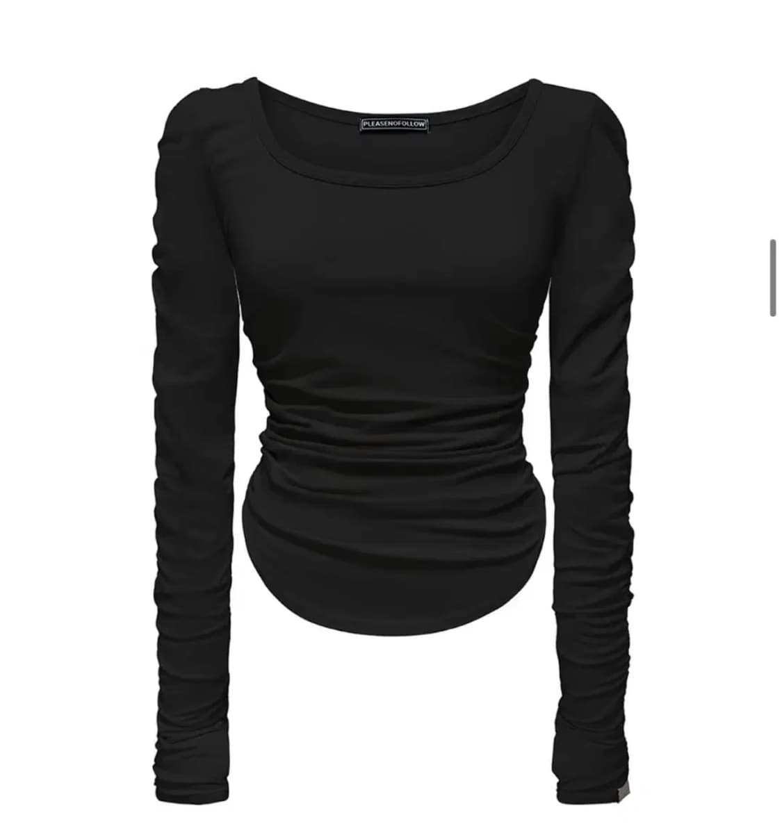 플리즈노팔로우 New MOMO Shirring Top black 상품이미지2