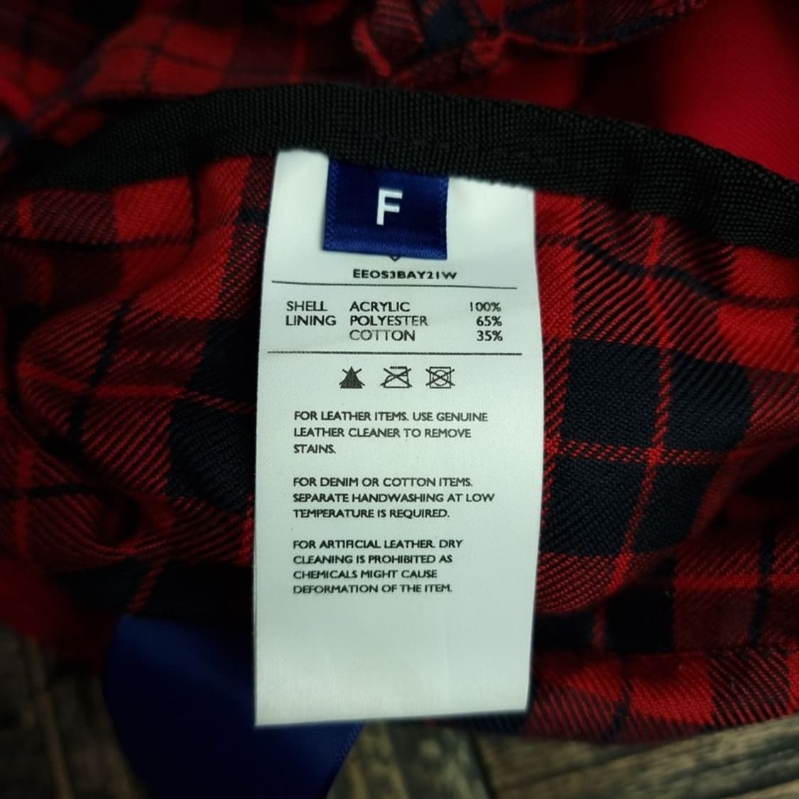 [아이아이] 그래픽 자수 타탁 체크 에코백 M19836 상품이미지6