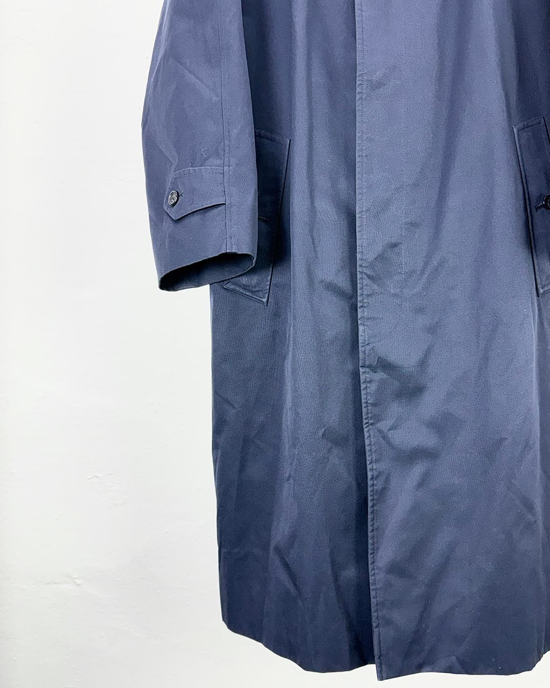 버버리 런던 네이비 히든 버튼 트렌치 롱 코트 상품이미지4