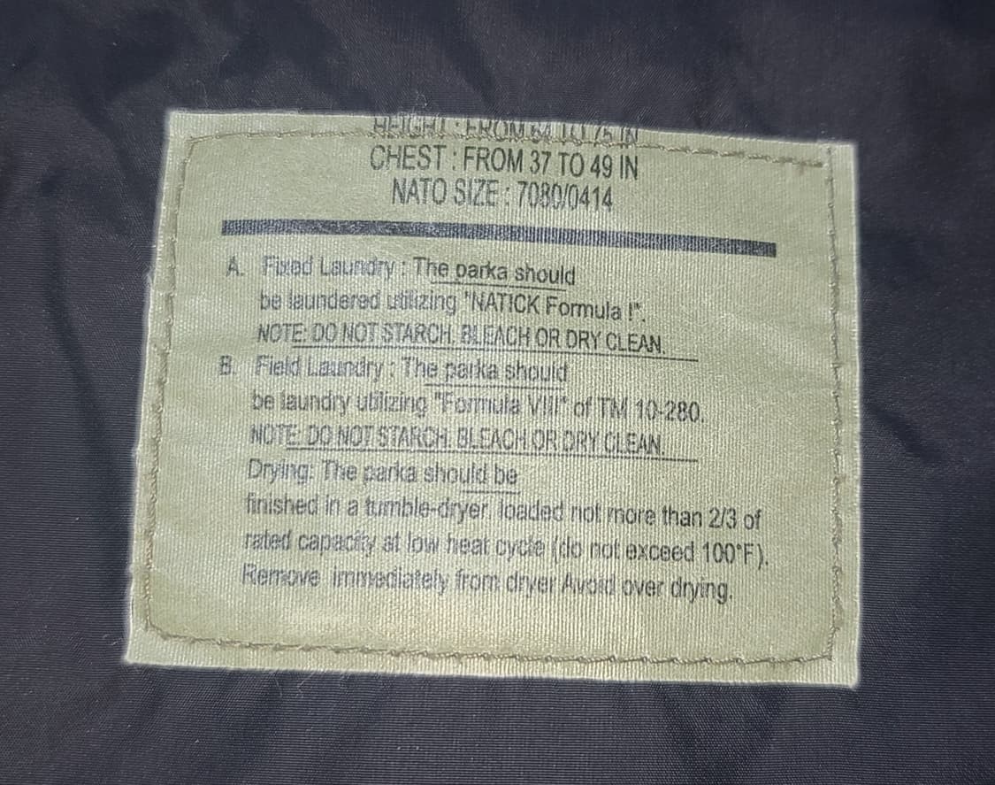 M-92 미군 필드 바람막이 M-92 ECWCS PARKA 상품이미지7